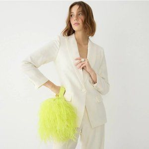 J.Crew Santorini Bag with Feathers (Neon Yellow)